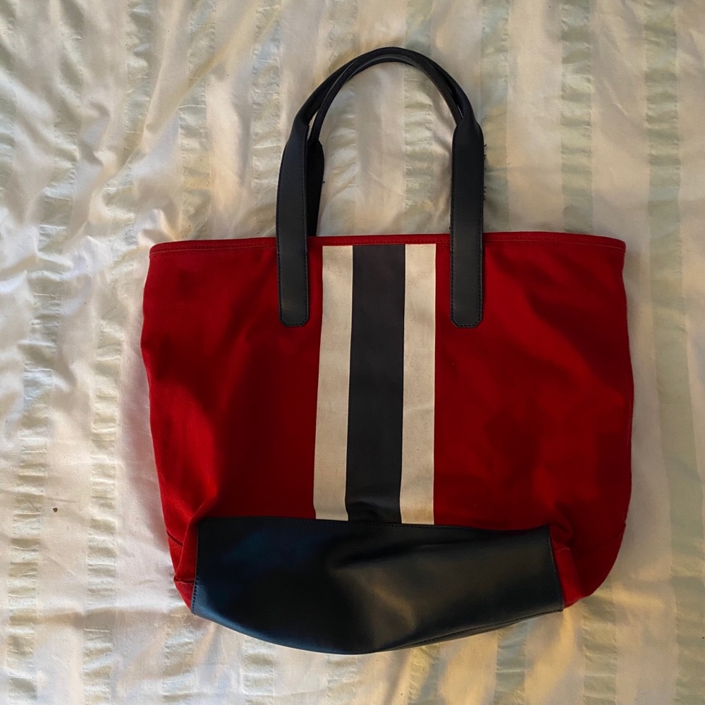 MICHAEL Michael Kors Striped Large Canvas Tote Bag - Picture 2 of 5